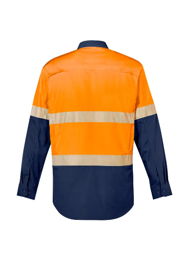 Picture of Syzmik, Mens Rugged Cooling Hi Vis Segmented Tape L/S Shirt